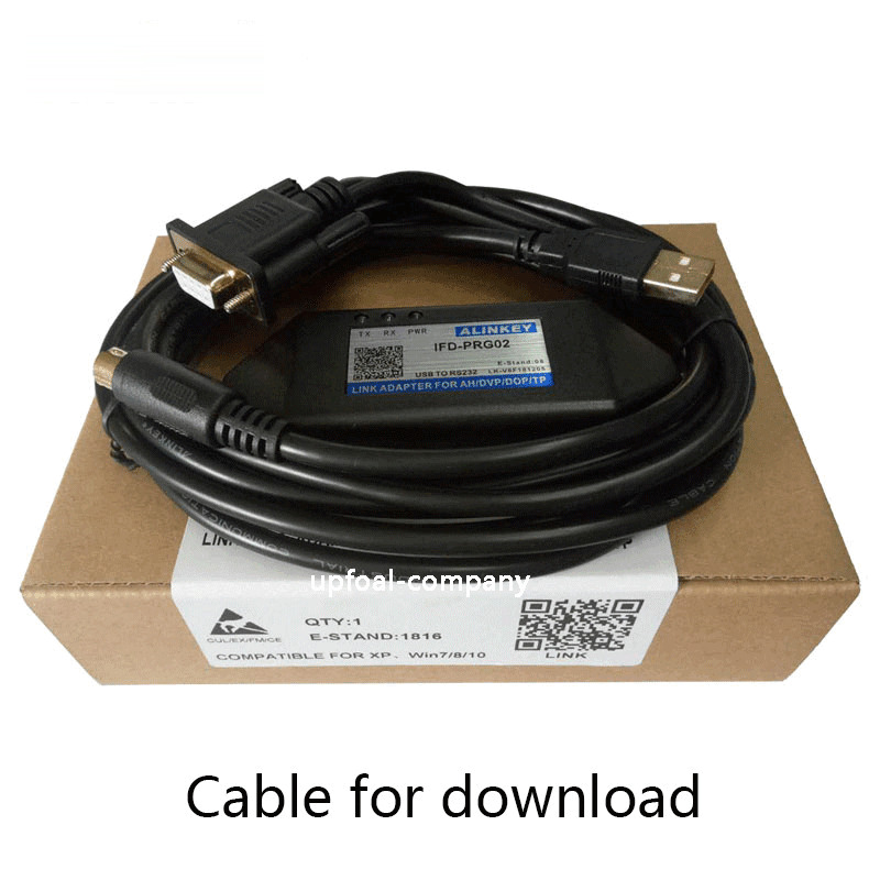 data cable for communication download.UC-PRG020-12A.suitable for delta PLC programming cable screen.